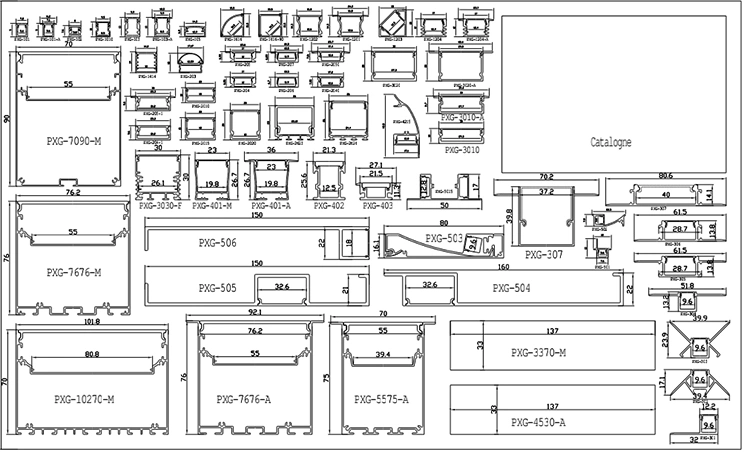 Pxg-2626A Factory Directly Aluminium Profile for LED Aluminum Light Channel