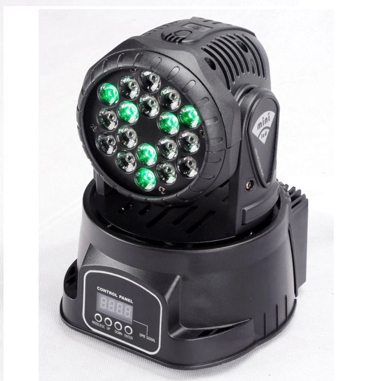 18X3w RGB Mini LED Wash Moving Head Light for DJ Party Event