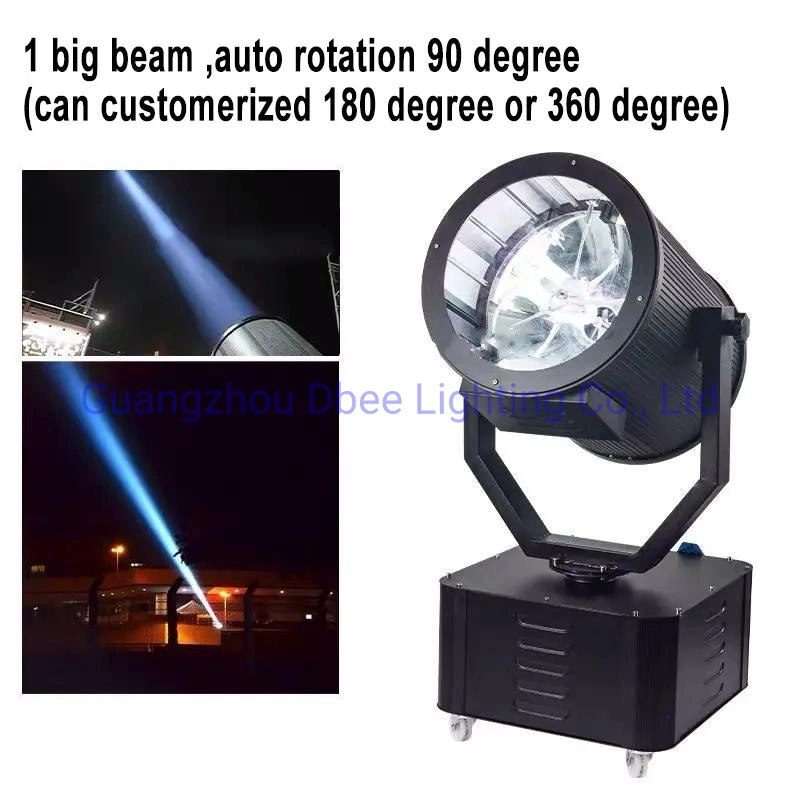 Outdoor Building High Power Super Bright Sky Beam Moving Head Light Search Light Projector 2kw 3kw 4kw 5kw Search Light Sky Tracker 2 Heads Beam Light Outdoor