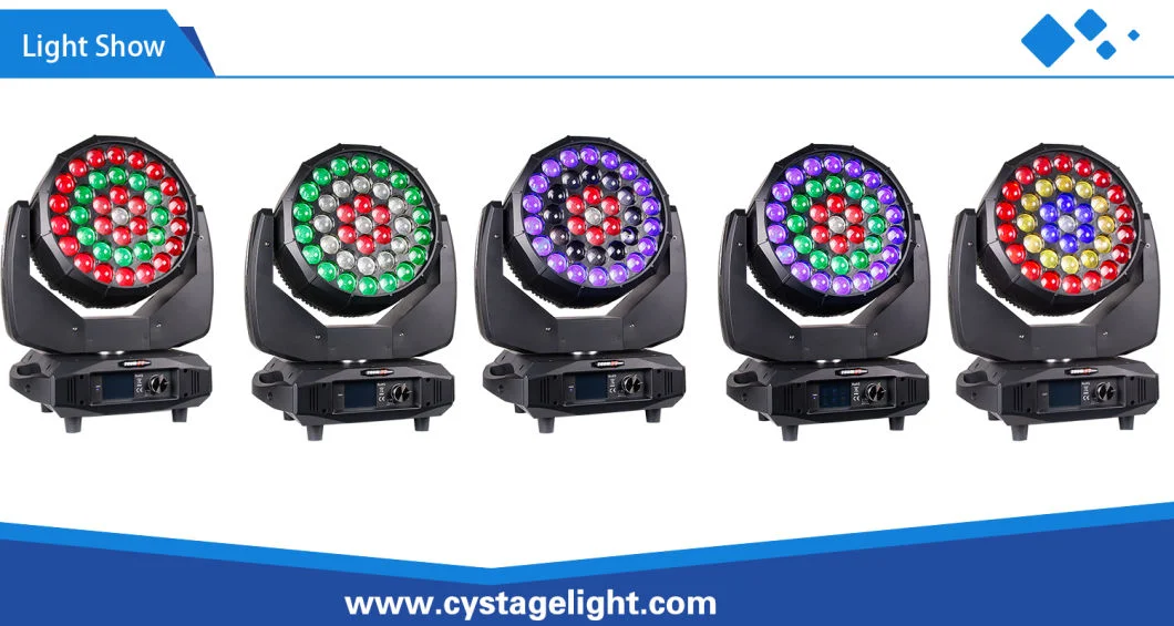 LED Light Source 37X15W 4in1 RGBW Moving Head Wash Zoom