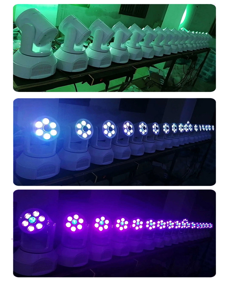 6PCS LED+1PC Laser Mini Green Light LED Wash with Spot Light Moving Head Light Stage Light